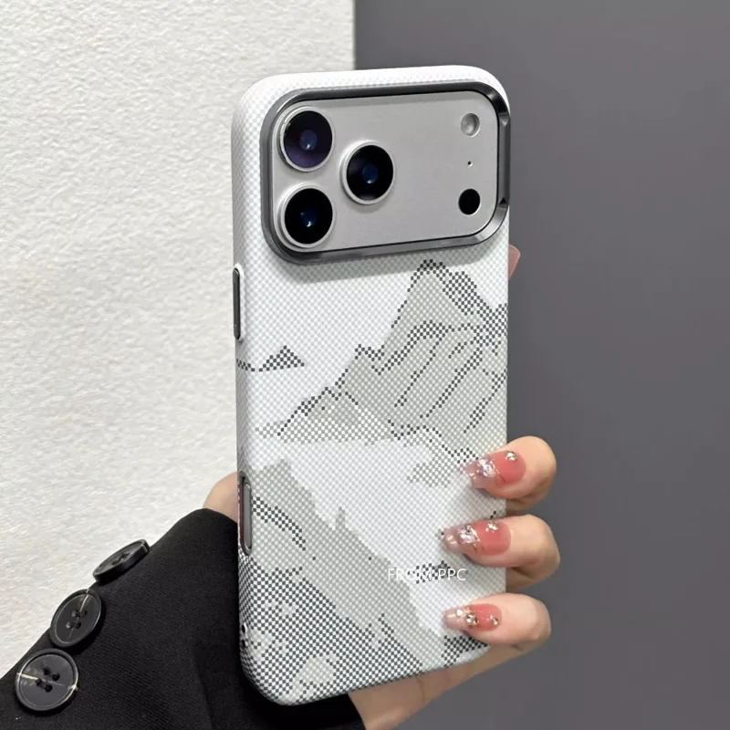 Camera Lens Protector - Funda magnética Snow Mountain para iPhone