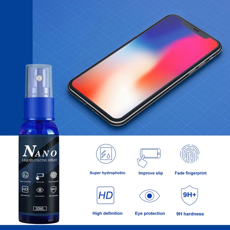 Oleophobic Coating Spray - Liquid Screen Protector Spray Screen Hydrophobic