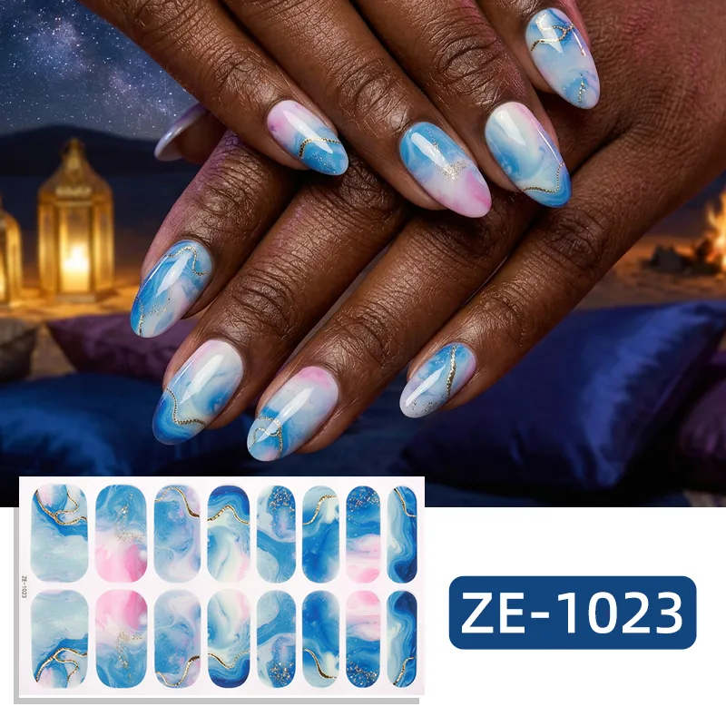 16 Tips de Uñas con Purpurina  - Full Cover Adhesive reseña y precio