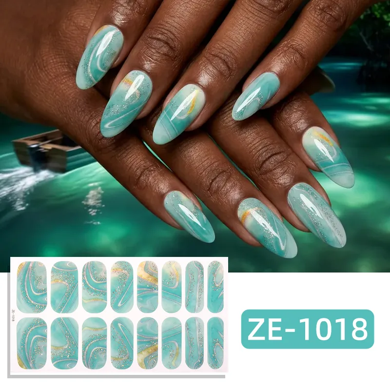 16 Tips de Uñas con Purpurina  - Full Cover Adhesive reseña y precio