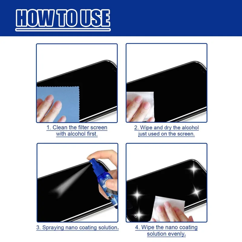 Protector de pantalla líquido, - Oleophobic Coating Spray reseña y precio