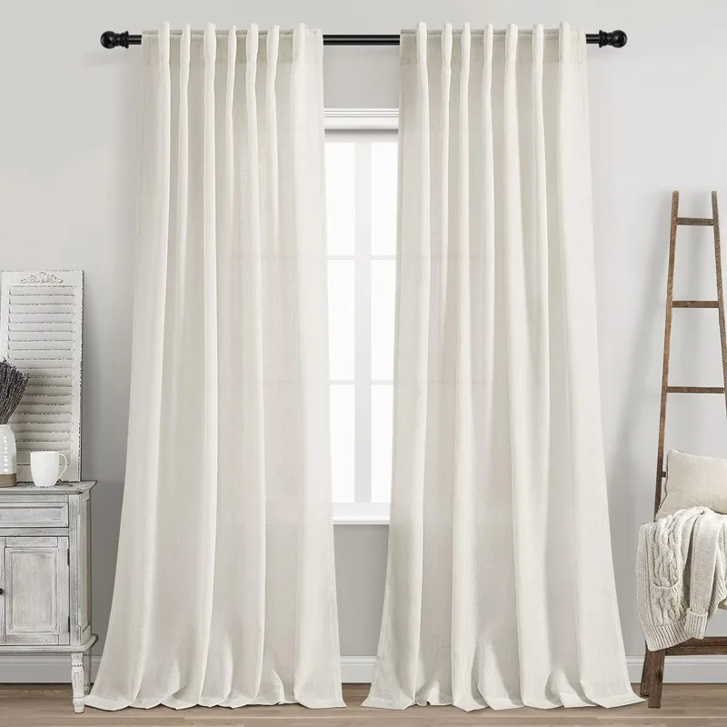 Cortinas de Lino Crema con Len - Privacy Filter 2Pack reseña y precio