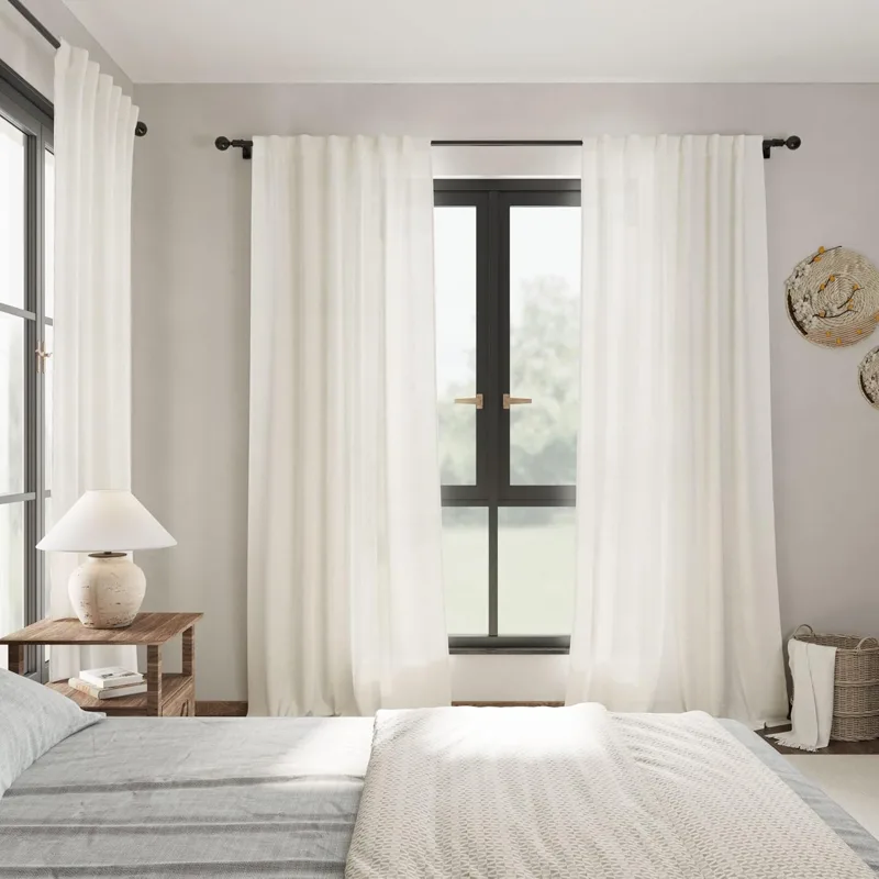 Cortinas de Lino Crema con Len - Privacy Filter 2Pack reseña y precio